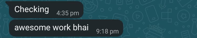 Client feedback 1